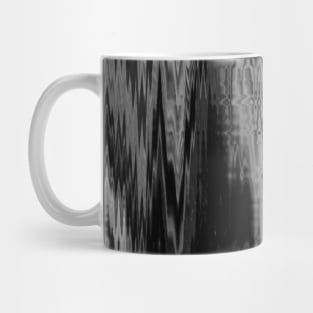 black and gray abstract design waves art Mug